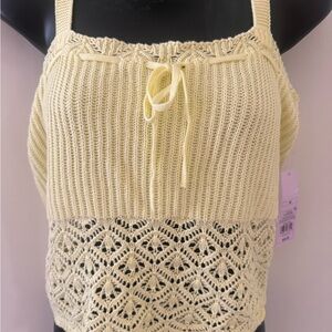 Women's Yellow Tank Sweater-Wild Fable -Medium